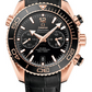 Omega Seamaster Planet Ocean Rose Gold 45.5 MM - Black Leather Strap - Black Ceramic Dial - 215.63.46.51.01.001 nyc watcher nyc watches