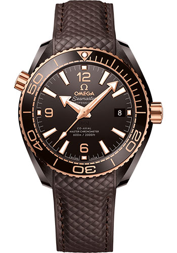 Omega Seamaster Planet Ocean Brown Ceramic 39.5 MM - Brown Rubber Strap - Brown Ceramic Dial - 215.62.40.20.13.001 nyc watcher nyc watches