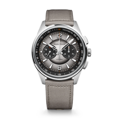 JLC - Polaris Chronograph - 42 MM - Stainless Steel - Shaded Gray Dial - Beige Fabric Strap - Q902843J