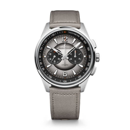 JLC - Polaris Chronograph - 42 MM - Stainless Steel - Shaded Gray Dial - Beige Fabric Strap - Q902843J