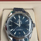 Omega Seamaster Aqua Terra Co Axial Stainless Steel 38 MM - Blue Structured Rubber Strap - Blue Ceramic Dial - 220.12.38.20.03.001