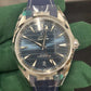 Omega Seamaster Aqua Terra Co Axial Stainless Steel 38 MM - Blue Structured Rubber Strap - Blue Ceramic Dial - 220.12.38.20.03.001