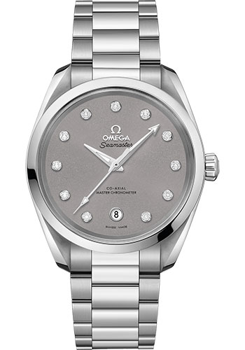 Omega Seamaster Aqua Terra Co Axial Stainless Steel 38 MM - Stainless Steel Bracelet - Grey Diamond Dial - 220.10.38.20.56.001