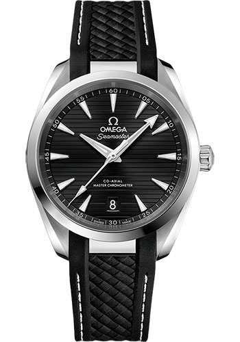 Omega Seamaster Aqua Terra Co Axial Stainless Steel 38 MM - Black Structured Rubber Strap - Black Dial - 220.12.38.20.01.001