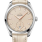 Omega Seamaster Stainless Steel 38 MM - Beige Leather Strap - Crystal Linen Dial - 220.13.38.20.09.001