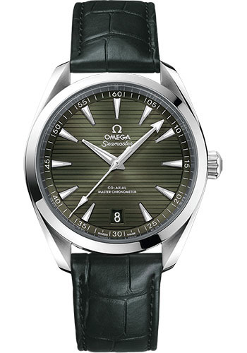 Omega Seamaster Stainless Steel 41 MM - Green Leather Strap - Green Dial - 220.13.41.21.10.001