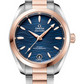 Omega Seamaster Aqua Terra Co Axial Stainless Steel and Rose Gold 34 MM - Stainless Steel and Rose Gold Bracelet -  Waved Blue Dial - 220.20.34.20.03.001