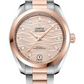 Omega Seamaster Stainless Steel and Rose Gold 34 MM - Stainless Steel and Rose Gold Bracelet - Nude Wave-Embossed Diamond Dial - 220.20.34.20.59.001