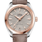 Omega Seamaster Stainless Steel and Rose Gold 34 MM - Brown Leather Strap - Waved Grey Dial - 220.23.34.20.06.001