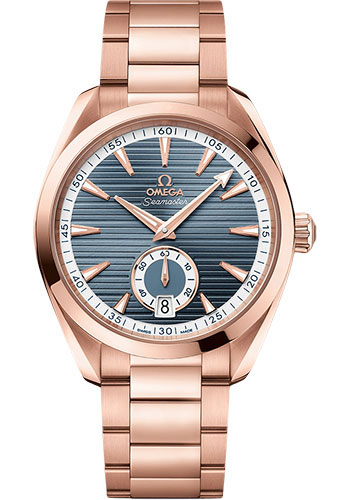 Omega Seamaster Rose Gold 41 MM - Rose Gold Bracelet - Blue Grey Dial - 220.50.41.21.03.001