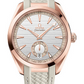 Omega Seamaster Rose Gold 41 MM - White Rubber Strap - Silvery Beige Dial - 220.52.41.21.02.001