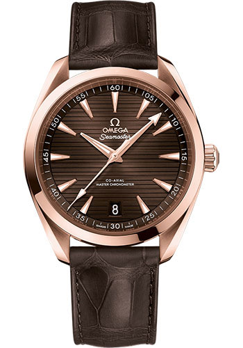 Omega Seamaster Rose Gold 41 MM - Brown Leather Strap - Brown Dial - 220.53.41.21.13.001