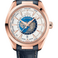 Omega Seamaster Rose Gold 43 MM - Blue Leather Strap - Opaline Silvery Dial - 220.53.43.22.02.001