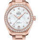 Omega Seamaster Aqua Terra Co Axial Rose Gold 34 MM - Rose Gold Bracelet - Diamond Bezel - White Mother-Of-Pearl Diamond Dial - 220.55.34.20.55.001