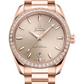 Omega Seamaster Rose Gold 38 MM - Rose Gold Bracelet - Diamond Bezel - Lacquered Sandstone Dial - 220.55.38.20.09.001