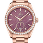 Omega Seamaster Rose Gold 38 MM - Rose Gold Bracelet - Diamond Bezel - Purple Dial - 220.55.38.20.99.001