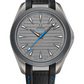 Omega Seamaster Titanium 41 MM - Black and Blue Rubber Strap - Titanium Dial - 220.92.41.21.06.002