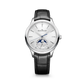 JLC - Master Ultra Thin Moon - 36 MM - Stainless Steel - Silvered-Gray Dial - Black Leather Strap - Q1248421
