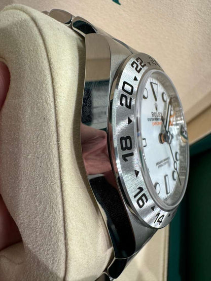 Rolex Stainless Steel Explorer II Watch  - 42 MM - Oyster Bracelet - White Dial - 226570-0001