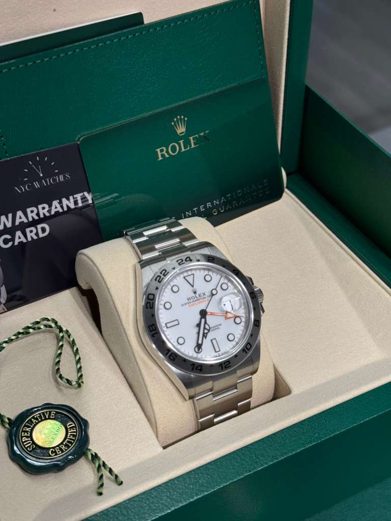 Rolex Stainless Steel Explorer II Watch - 42 MM - Oyster Bracelet - White Dial - 226570 w