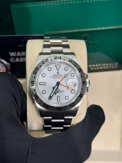 Rolex Stainless Steel Explorer II Watch  - 42 MM - Oyster Bracelet - White Dial - 226570-0001