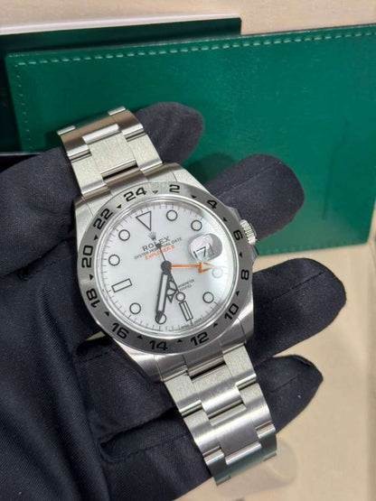 Rolex Stainless Steel Explorer II Watch  - 42 MM - Oyster Bracelet - White Dial - 226570-0001