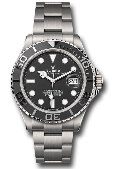 Rolex Titanium Yacht-Master Watch - 42 MM - Oyster Bracelet - Bidirectional Rotatable Bezel - Black Dial - 226627-0001