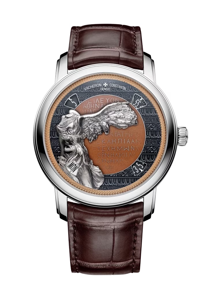 Vacheron Constantin Métiers D' Art White Gold 42 MM - Brown Leather Strap - Victoire De Samothrace Artistic Dial - 7620A/000G-B928