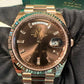 Rolex Presidential Everose Gold Day-Date 40MM - President Bracelet Watch - Chocolate Baguette Dial - 228235-0003