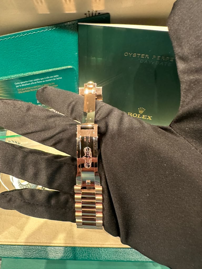Rolex Presidential Everose Gold Day-Date 40MM - President Bracelet Watch - Chocolate Baguette Dial - 228235-0003