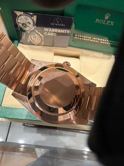 Rolex Presidential Everose Gold Day-Date 40MM - President Bracelet Watch - White Roman Dial - 228235-0032