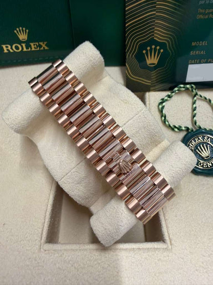 Rolex Presidential Everose Gold Day-Date 40MM - President Bracelet Watch - Chocolate Index Dial - 228235-0053