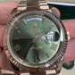 Rolex Presidential Everose Gold Day-Date 40MM - President Bracelet Watch - Olive Roman Dial - 228235-0025