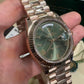 Rolex Presidential Everose Gold Day-Date 40MM - President Bracelet Watch - Olive Roman Dial - 228235-0025