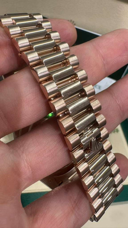 Rolex Presidential Everose Gold Day-Date 40MM - President Bracelet Watch - Olive Roman Dial - 228235-0025