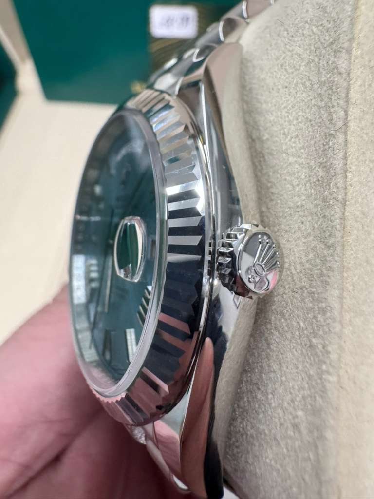 Rolex Presidential Platinum Day-Date 40MM - President Bracelet Watch - Ice Blue Roman Dial - 228236 ibrp