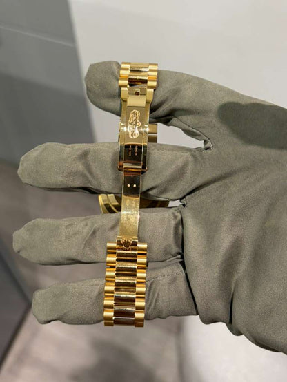 Rolex Presidential Yellow Gold Day-Date 40MM - President Bracelet Watch - Champagne Baguette Diamond Dial - 228238-0005