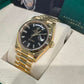 Rolex Presidential Yellow Gold Day-Date 40MM - President Bracelet Watch - Black Baguette Diamond Dial - 228238 bkbdp