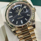 Rolex Presidential Yellow Gold Day-Date 40MM - President Bracelet Watch - Black Baguette Diamond Dial - 228238 bkbdp