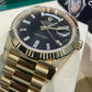 Rolex Presidential Yellow Gold Day-Date 40MM - President Bracelet Watch - Black Baguette Diamond Dial - 228238 bkbdp