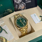 Rolex Presidential Yellow Gold Day-Date 40MM - President Bracelet Watch - Green Roman Dial - 228238-0061