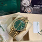 Rolex Presidential Yellow Gold Day-Date 40MM - President Bracelet Watch - Green Roman Dial - 228238-0061