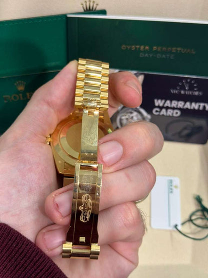 Rolex Presidential Yellow Gold Day-Date 40MM - President Bracelet Watch - Green Roman Dial - 228238-0061