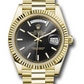 Rolex Presidential Yellow Gold Day-Date 40MM - President Bracelet Watch - Black Index Dial - 228238 bkip