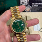 Rolex Presidential Yellow Gold Day-Date 40MM - President Bracelet Watch - Green Roman Dial - 228238-0061