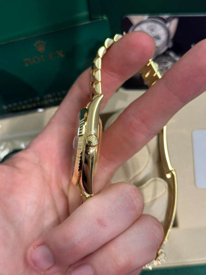 Rolex Presidential Yellow Gold Day-Date 40MM - President Bracelet Watch - Green Roman Dial - 228238-0061