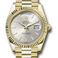 Rolex Presidential Yellow Gold Day-Date 40MM - President Bracelet - Fluted Bezel - Silver Index Dial - 228238 sip