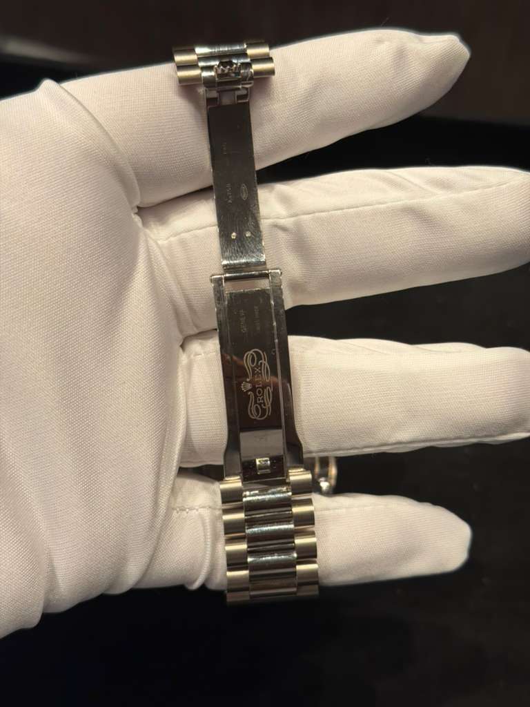 Rolex Presidential White Gold Day-Date 40MM - President Bracelet Watch - Olive Green Bevelled Roman Dial - 228239-0033
