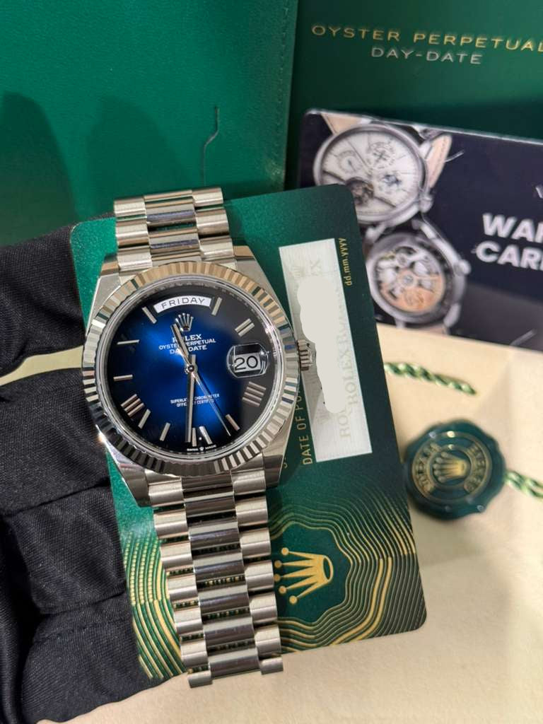 Rolex Day-Date - 40 MM - White Gold - Blue Ombré Dial - 228239-0076