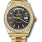 Rolex Presidential Yellow Gold Day-Date 40MM - President Bracelet - Diamond Bezel - Black Index Dial - 228348RBR bkdmip